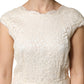 Dolce & Gabbana White Lace Viscose Sheath Long Gown Dress
