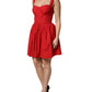 Dolce & Gabbana Red Cotton A-Line Sleeveless Mini Dress