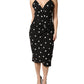 Dolce & Gabbana Black Polka Dotted Viscose Sheath Dress