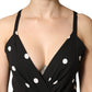 Dolce & Gabbana Black Polka Dotted Viscose Sheath Dress