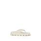 Prada White Rubber Flip-Flop Sandals