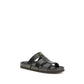Valentino Garavani Black Calf Leather Bos Taurus Sandals
