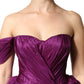 Dolce & Gabbana Purple Strapless A-line Asymmetric Dress
