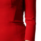 Dolce & Gabbana Red Viscose Sheath Bodycon Mermaid Dress