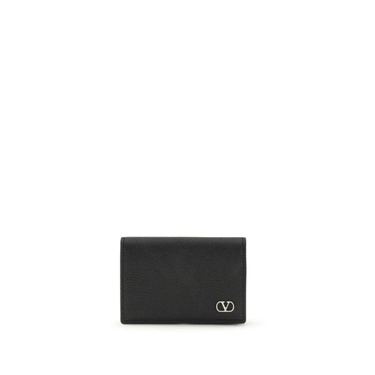 Valentino Garavani Black Calf Leather Bos Taurus Wallet