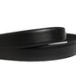 Dolce & Gabbana Men Black Classic Leather Metal Buckle Belt