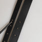 Dolce & Gabbana Black Double Strap Leather Silver Buckle Belt