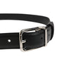 Dolce & Gabbana Men Black Classic Leather Metal Buckle Belt