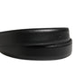Dolce & Gabbana Men Black Classic Leather Metal Buckle Belt
