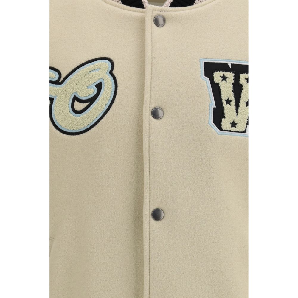 Off-White Beige Wool Bomber