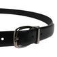 Dolce & Gabbana Men Black Classic Leather Metal Buckle Belt