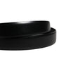 Dolce & Gabbana Men Black Classic Leather Metal Buckle Belt