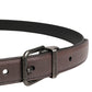 Dolce & Gabbana Men Brown Classic Leather Metal Buckle Belt