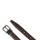 Dolce & Gabbana Men Brown Classic Leather Metal Buckle Belt