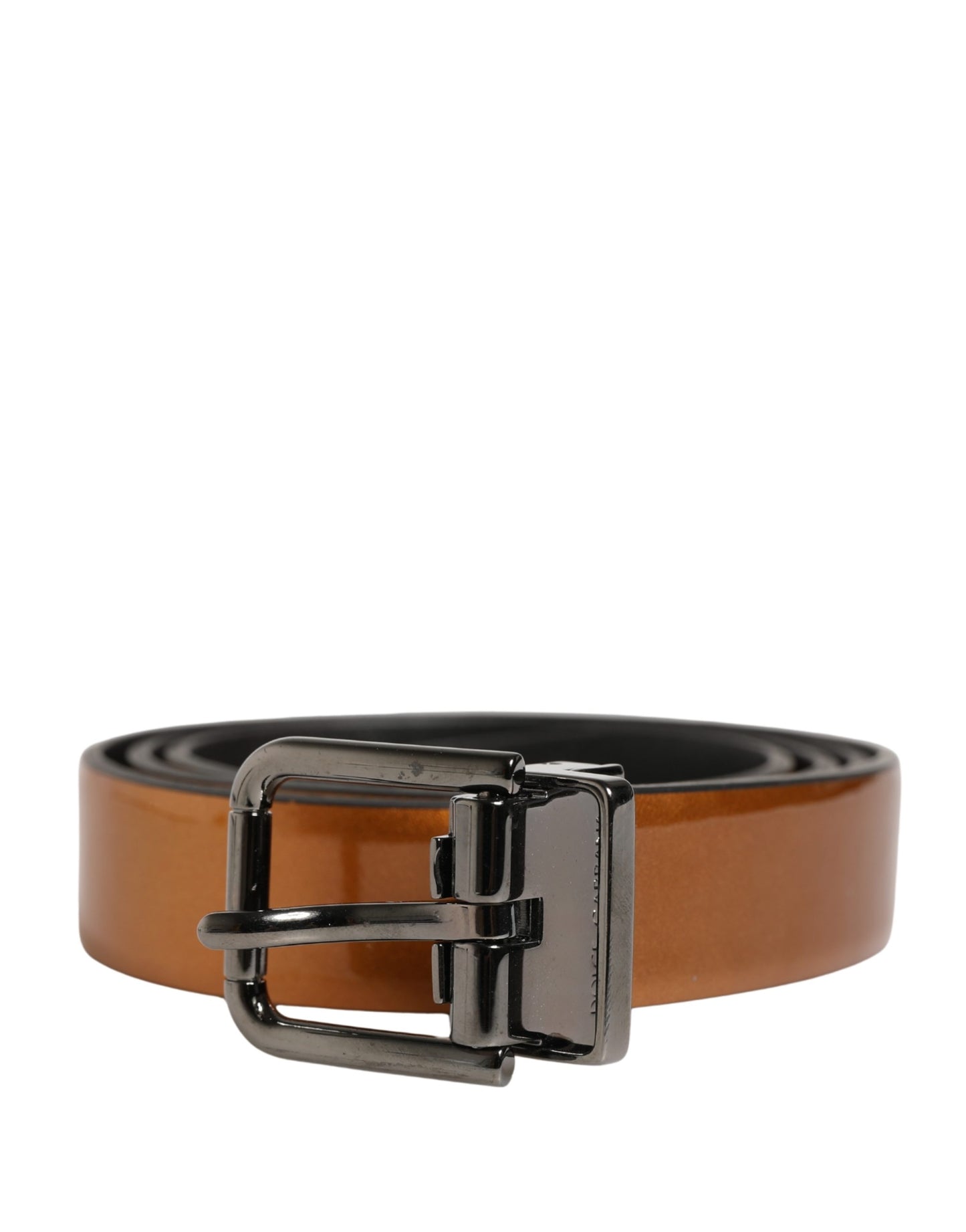 Dolce & Gabbana Men Brown Classic Leather Metal Buckle Belt