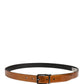 Dolce & Gabbana Men Brown Classic Leather Metal Buckle Belt