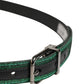 Dolce & Gabbana Men Green Lurex Polyester Metal Buckle Belt