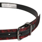 Dolce & Gabbana Men Red Jacquard Acetate Metal Buckle Belt