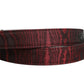 Dolce & Gabbana Men Red Jacquard Acetate Metal Buckle Belt
