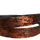 Dolce & Gabbana Men Brown Classic Polyester Metal Buckle Belt