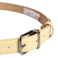 Dolce & Gabbana Men Yellow Classic Leather Metal Buckle Belt