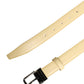 Dolce & Gabbana Men Yellow Classic Leather Metal Buckle Belt