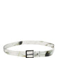 Dolce & Gabbana Men White Floral PVC Silver Metal Buckle Belt