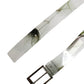 Dolce & Gabbana Men White Floral PVC Silver Metal Buckle Belt