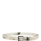 Dolce & Gabbana Men White Floral PVC Silver Metal Buckle Belt