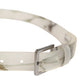 Dolce & Gabbana Men White Floral PVC Silver Metal Buckle Belt