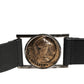 Dolce & Gabbana Men Black Classic Leather Metal Buckle Belt