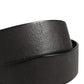 Dolce & Gabbana Men Black Classic Leather Metal Buckle Belt