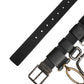Dolce & Gabbana Men Black Classic Leather Metal Buckle Belt