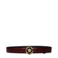 Versace Red Leather Regular Belt