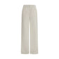 Brunello Cucinelli White Cotton Relaxed Fit Jeans