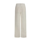 Brunello Cucinelli White Cotton Relaxed Fit Jeans