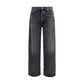 Agolde Black Cotton Straight-Leg Jeans