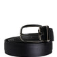 Dolce & Gabbana Men Black Classic Viscose Metal Buckle Belt