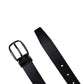 Dolce & Gabbana Men Black Classic Viscose Metal Buckle Belt