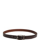 Dolce & Gabbana Men Brown Classic Leather Metal Buckle Belt