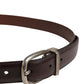 Dolce & Gabbana Men Brown Classic Leather Metal Buckle Belt