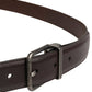 Dolce & Gabbana Men Brown Classic Leather Metal Buckle Belt