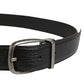 Dolce & Gabbana Men Black Classic Leather Metal Buckle Belt