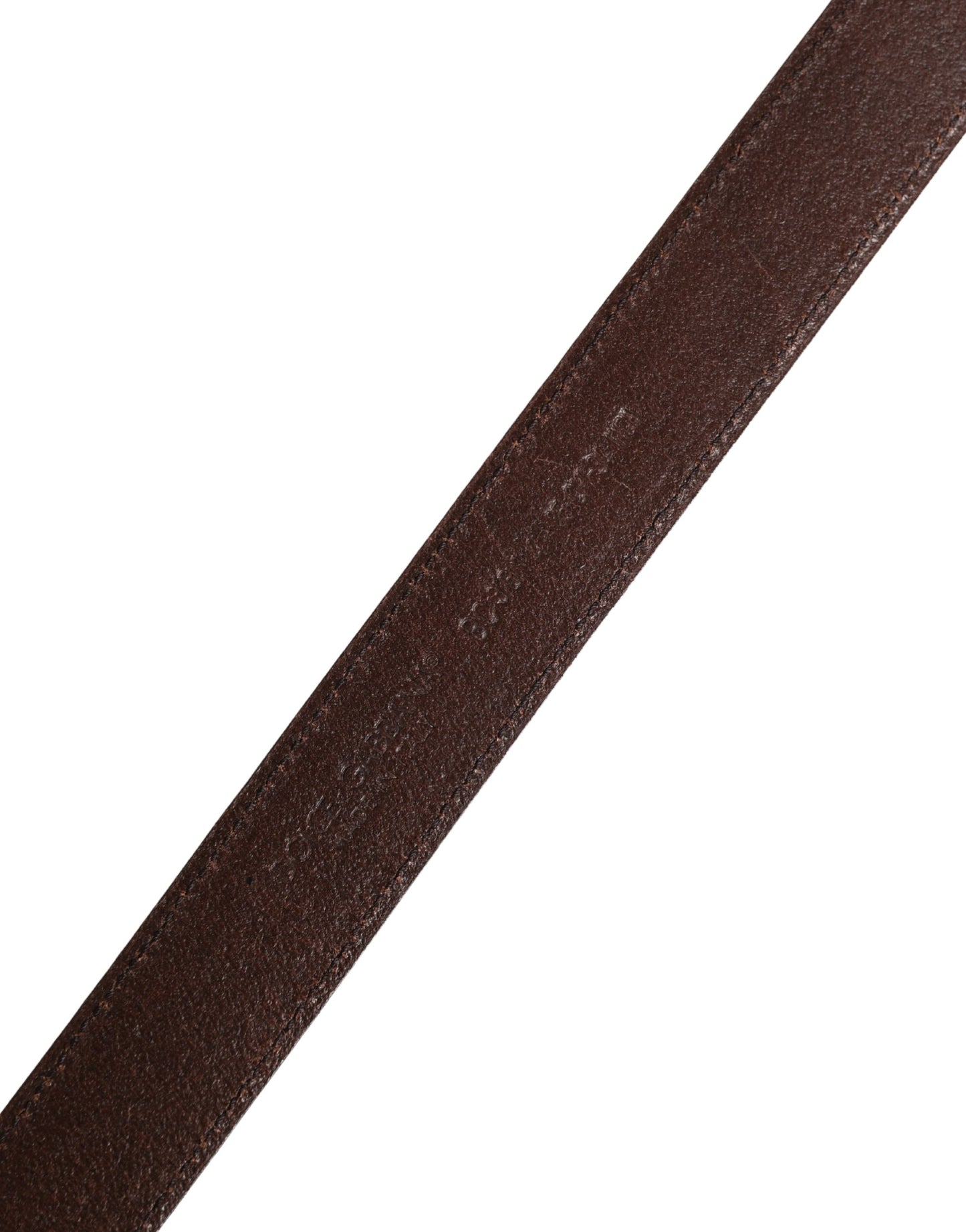 Dolce & Gabbana Men Brown Classic Leather Metal Buckle Belt