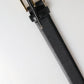 Dolce & Gabbana Men Black Classic Leather Metal Buckle Belt