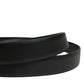 Dolce & Gabbana Men Black Classic Leather Metal Buckle Belt