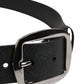 Dolce & Gabbana Men Black Classic Leather Metal Buckle Belt