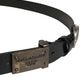 Dolce & Gabbana Men Black Classic Leather Logo Buckle Belt