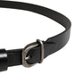 Dolce & Gabbana Men Black Classic Leather Logo Buckle Belt