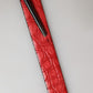 Dolce & Gabbana Men Red Exotic Leather Metal Buckle Belt